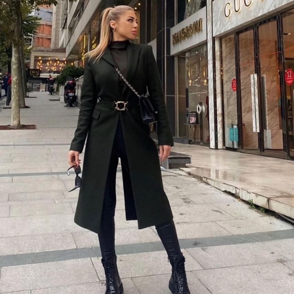 Zara belted coat. Influencer fave!